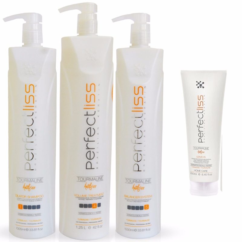 Kit Escova Progressiva Perfect Liss Turmalina + Leavein