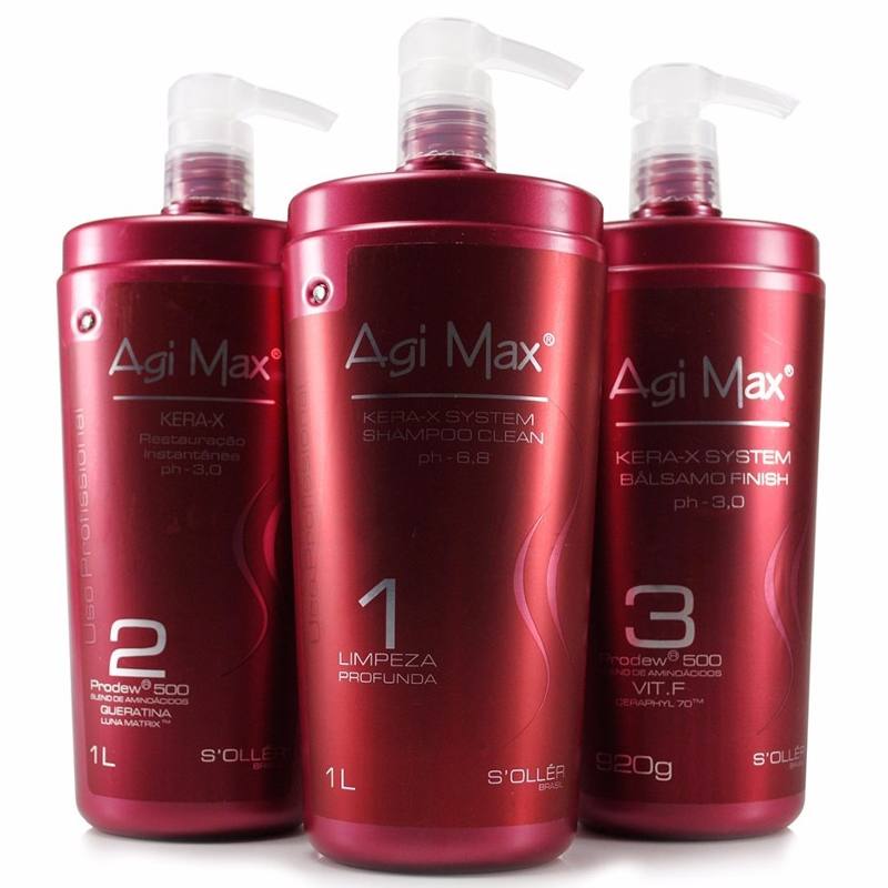 Kit Escova Progressiva Agi Max Kera-x 1000ml + Frete Gratis