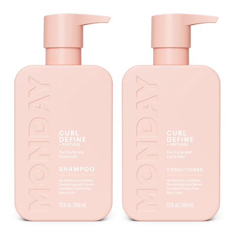 Conjunto de Shampoo e Condicionador Para Cabelos Cacheados MONDAY HAIRCARE 2 Unidades 12oz Cada
