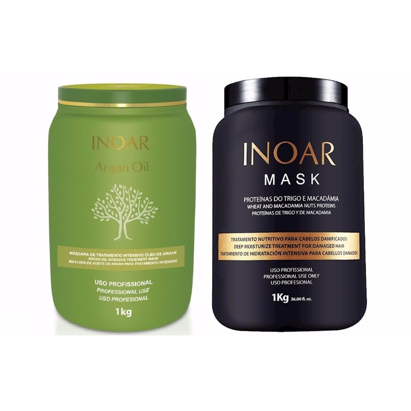 Inoar Mask Máscara 1kg + Inoar Argan Oil Máscara 1kg