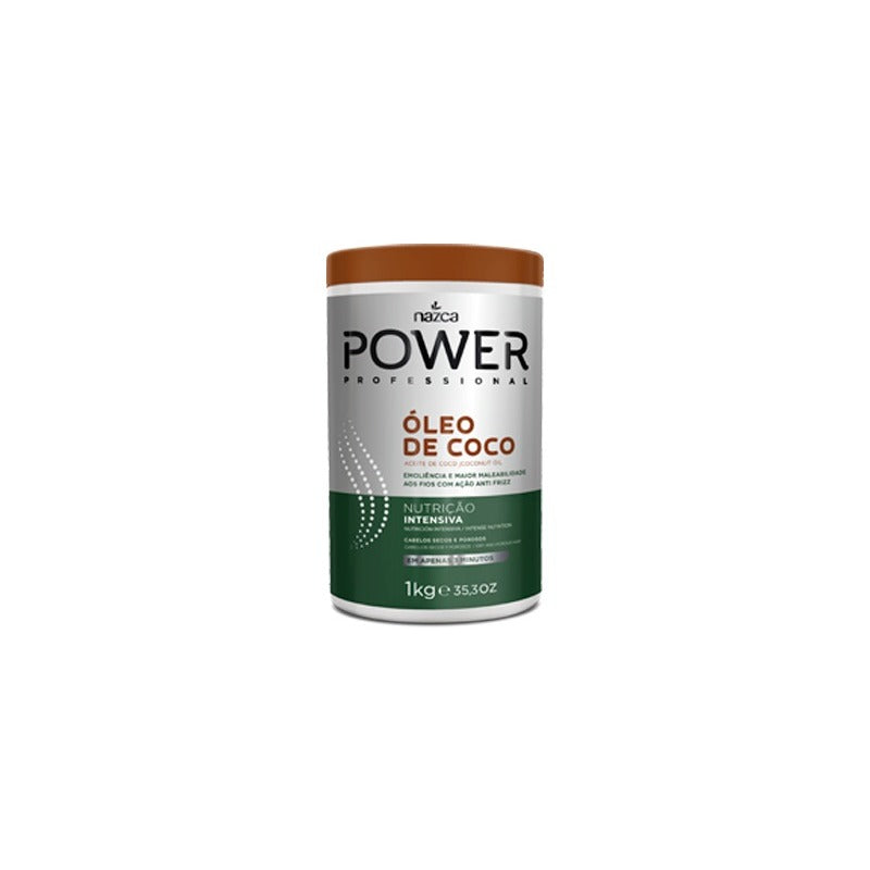 Kit Com 10 Nazca Power Nutrição Intensiva De  Óleo Coco 1k