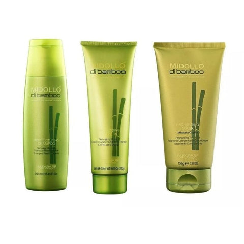 Kit Midollo Di Bamboo Shampoo + Máscara + Creme De Pentear