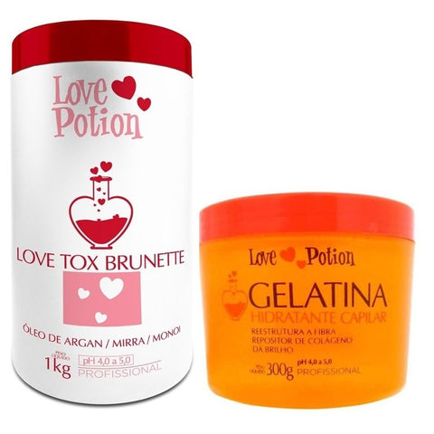 Love Potion Gelatina 300g + Love Tox Brunette 1kg