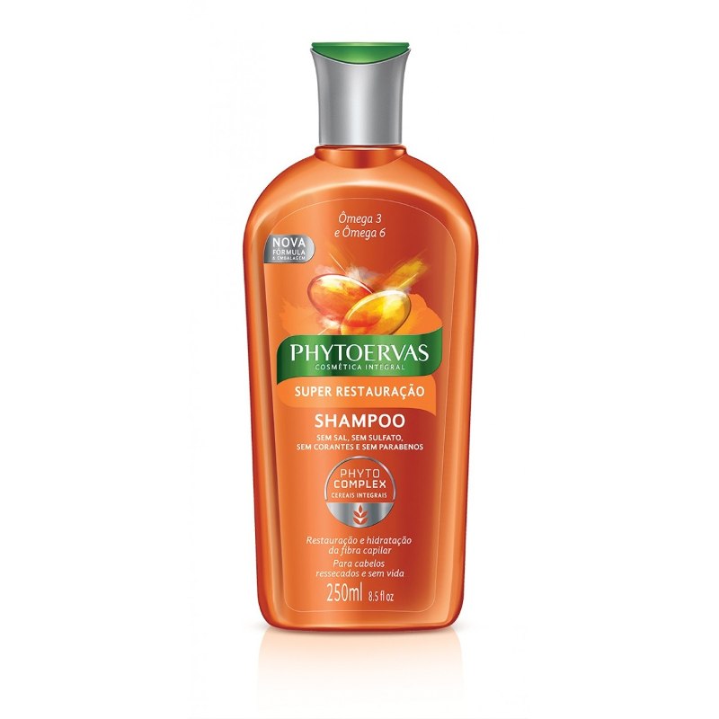 Shampoo Phytoervas Super Restauração Com Ômega 3 Ômega 6