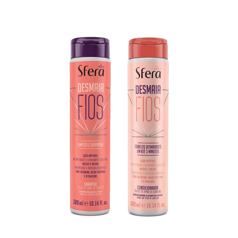 Kit Sfera Shampoo E Condicionador Desmaia Fios Antifrizz