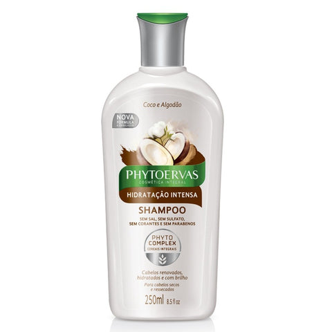 Shampoo Phytoervas Hidratação Intensa Com Coco E Algodão