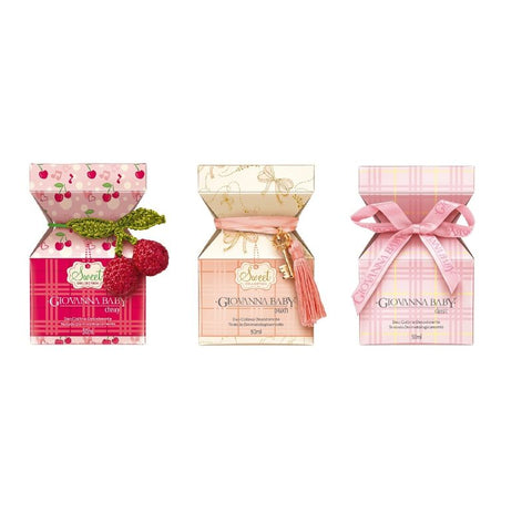 Kit Três Deo Colônia Giovanna Baby Classic, Peach E Cherry