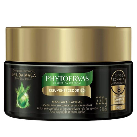 Phytoervas Máscara Capilar Rejuvenescedor 3d Dna Maçã 220gms