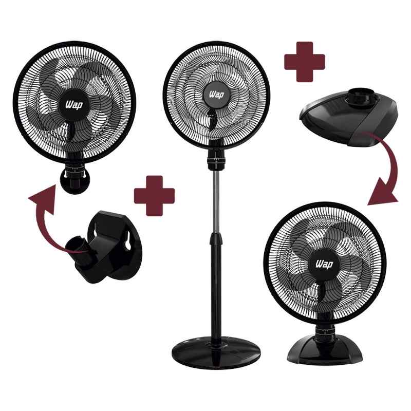 Ventilador Wap Rajada Turbo 49cm 5 Pás 3 Em 1 - Fw2982  110v