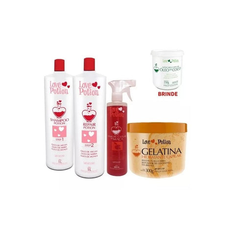 Kit Love Potion + Brinde - Progressiva + Gelatina + Vinagre