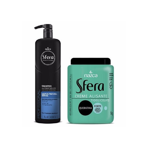 Kit Nazca Creme Alisante Tioglicolato + Shampoo Antirresíduo