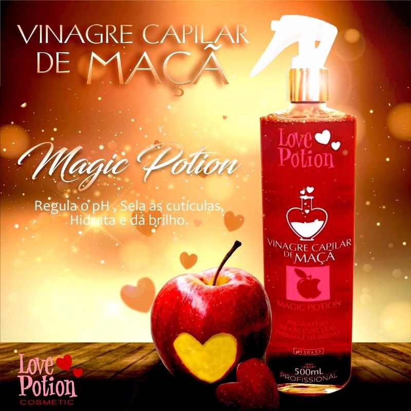 Vinagre Capilar De Maçã Magic Potion Love Potion 500ml