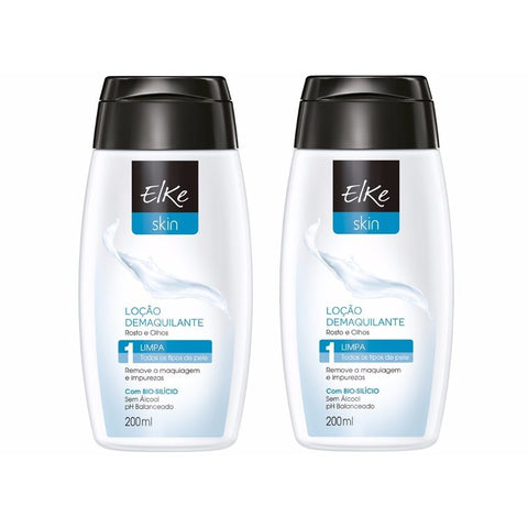 Kit Elke Skin Loção Demaquilante Para Rosto E Olhos 2x200ml