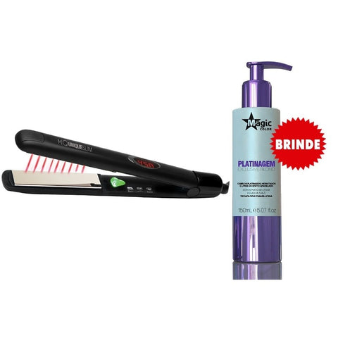 Prancha Unique Slim Titanium Bivolt Mq Hair + Brinde