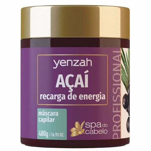 Yenzah Spa Do Cabelo Máscara Açaí Recarga De Energia 480g