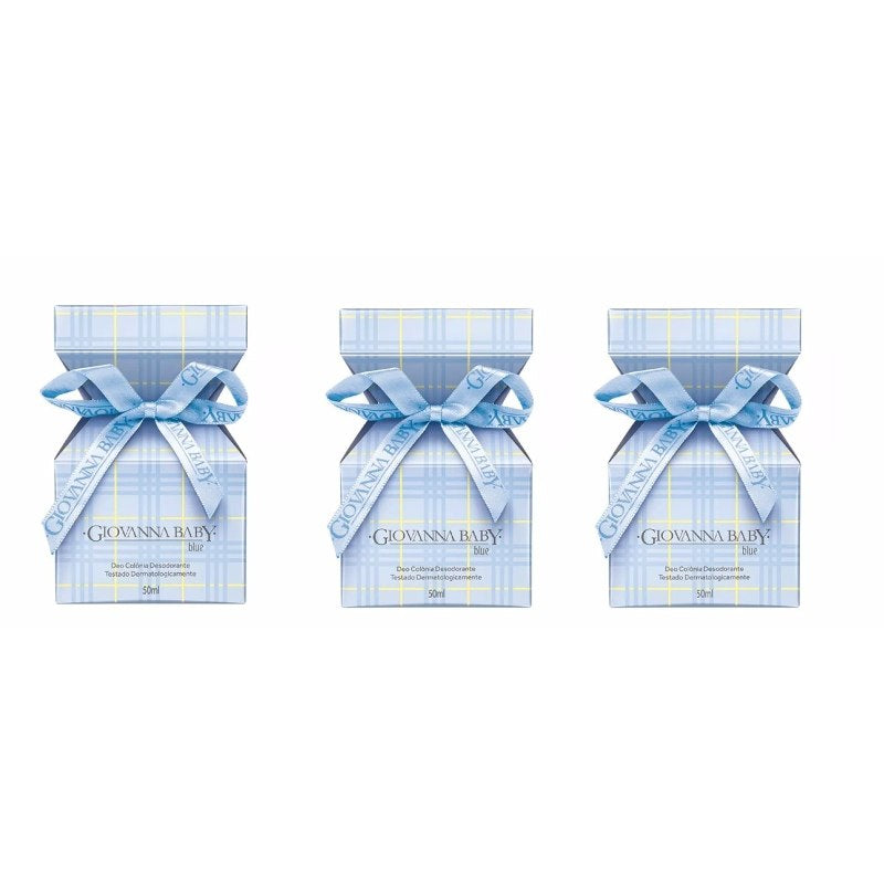 Kit Com Três Deo Colônia Giovanna Baby Blue 50ml Cada