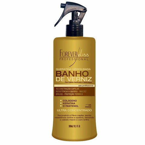 Queratina Hidrolisada Banho De Verniz Forever Liss 300ml