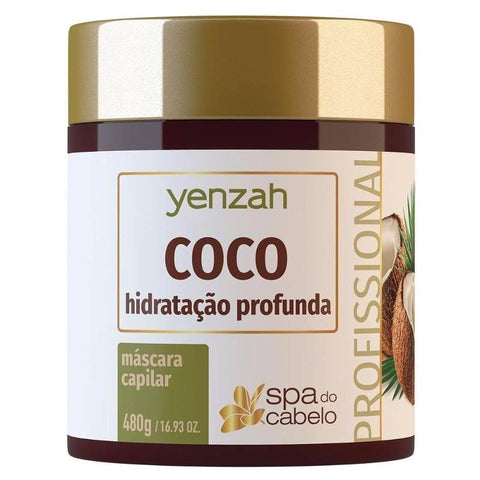 Yenzah Spa Do Cabelo Máscara Coco Hidratação Profunda 480g