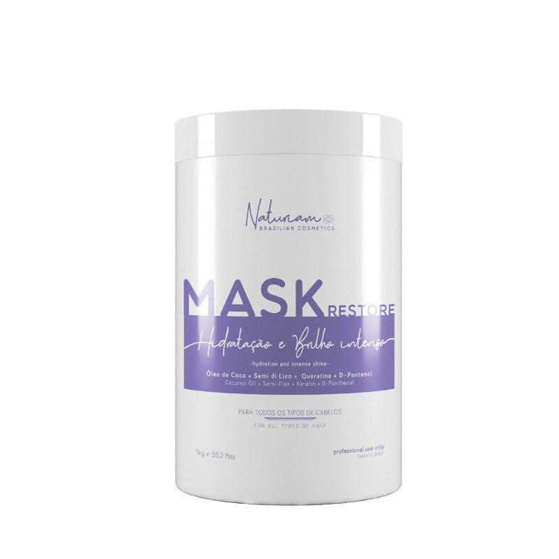 Naturiam Máscara Mask Restore Hidratação Brilho Intenso 1kg