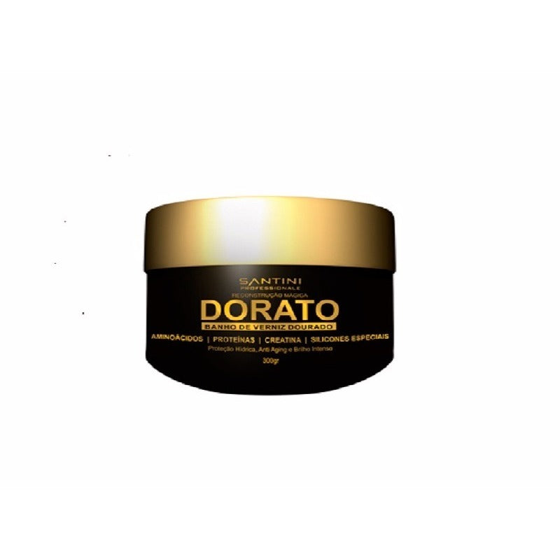 Santine Banho De Verniz Dourado Reconstrução Magica 300g